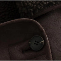 Women Casual Lapel Thick Faux Leather Jackets