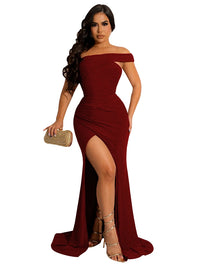 Summer Women Off Shoulder Irregular Dress