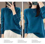 Women's Casual Knitted Pullover Coat – Soft O-Neck Winter Sweater