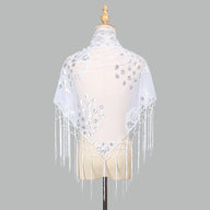Elegant Sequins Triangle Scarf Fashion Lace