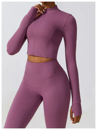 Women's Long Sleeve Top Zipper Jacket