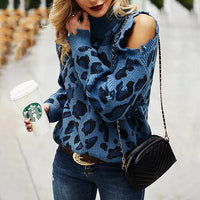 Women's Trendy Pullover Sweaters Casual Leopard