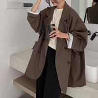 Notched Collar Business Blazer Suit Coat