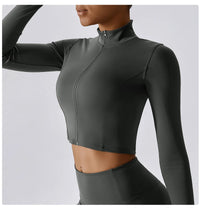 Women's Long Sleeve Top Zipper Jacket