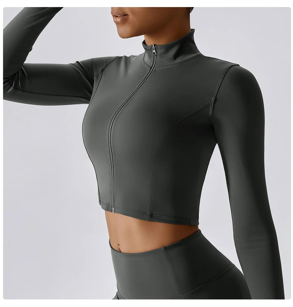 Women's Long Sleeve Top Zipper Jacket