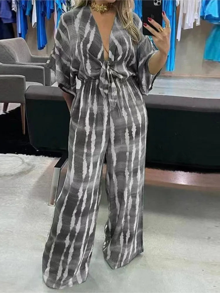 Summer Print Jumpsuit Romper For Women