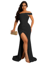 Summer Women Off Shoulder Irregular Dress