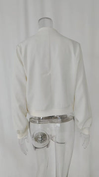 Fashion Women Elegant Solid Bomber Jacket