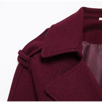 Vintage Double-Breasted Wool Women's Coat – Classic Retro Style
