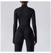 Women's Long Sleeve Top Zipper Jacket