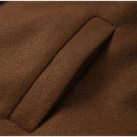 Street Ribbed Woolen Long Coat