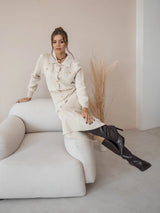 Vintage Knit Blazer Dress 2 Piece Matching Set