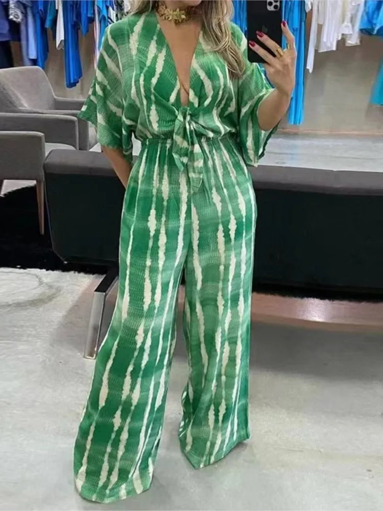 Summer Print Jumpsuit Romper For Women