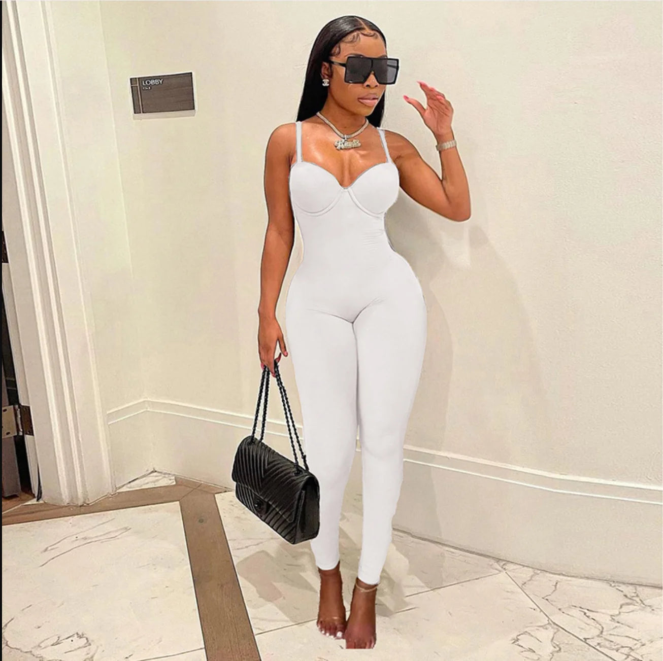 autumn sexy low chest suspender tight
