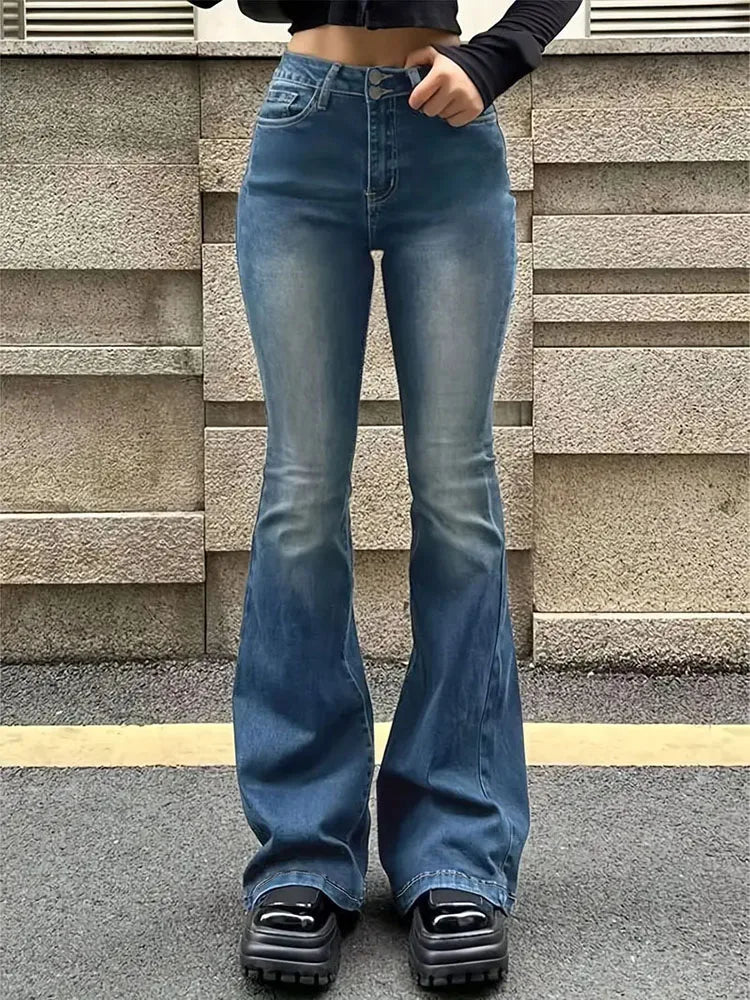 Flare Stretch Moustache Jeans Fashion