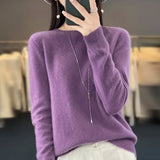 Women's Casual Knitted Pullover Coat – Soft O-Neck Winter Sweater