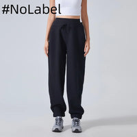 Brown Thickened Lamb Fleece Lining Sweatpants