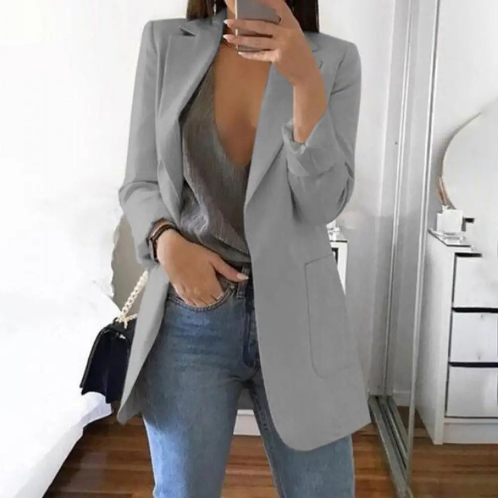 Blazer Woman Vintage Oversize Office Lady Suits Jacket