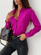 Long Sleeve Shirt Blouse Women Office Elegant