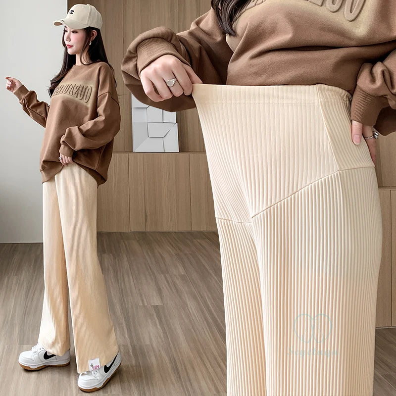 Fashion Pleat Chiffon Maternity Pants