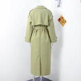 Street Ribbed Woolen Long Coat