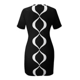 Women Sexy Tight Slit Back Knit Cocktail Dress