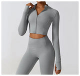 Women's Long Sleeve Top Zipper Jacket
