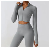 Women's Long Sleeve Top Zipper Jacket