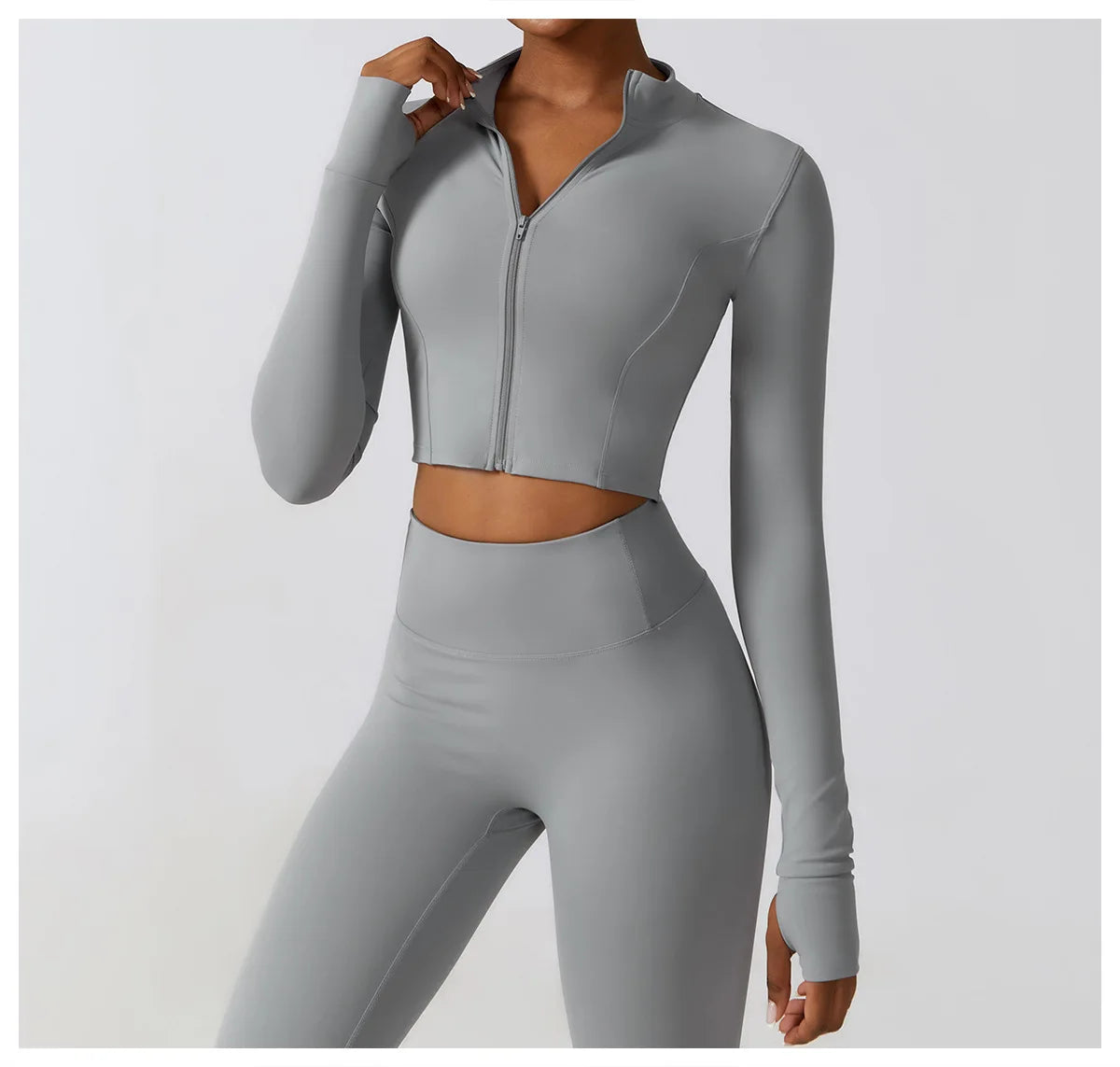 Women's Long Sleeve Top Zipper Jacket