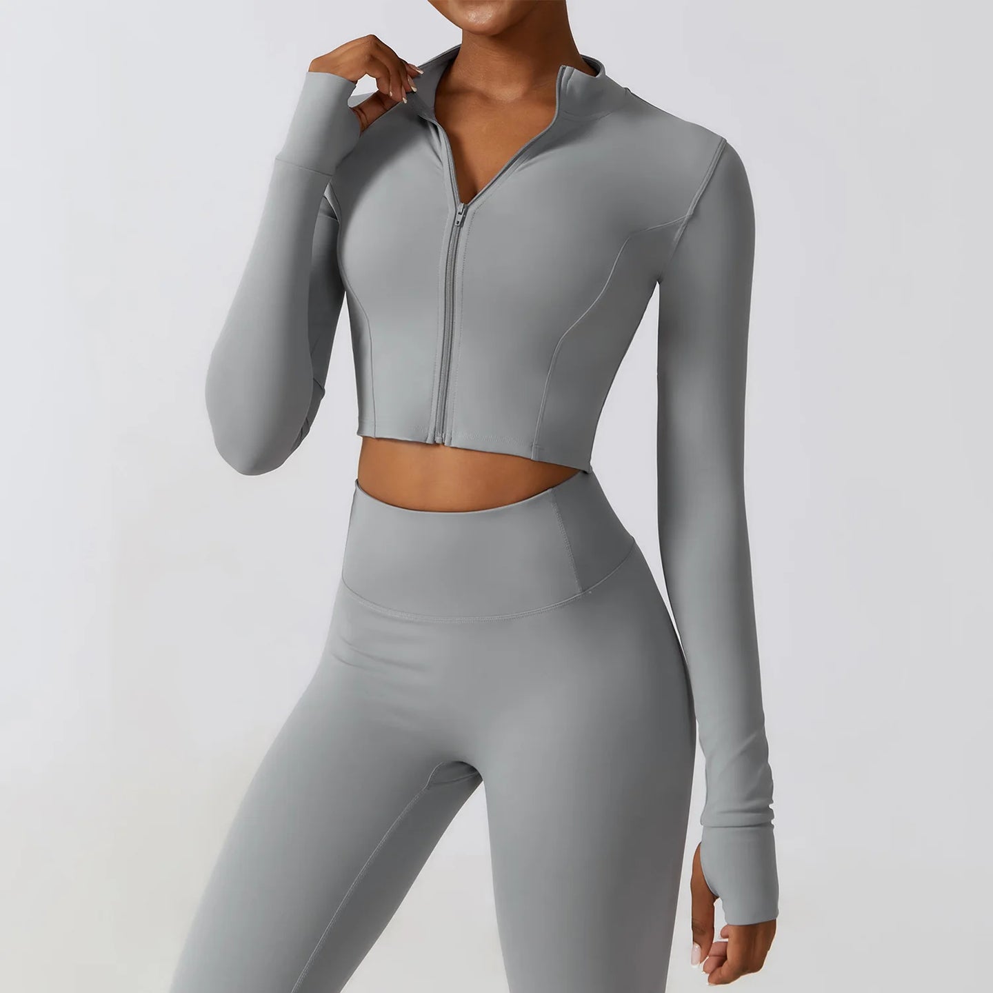 Women's Long Sleeve Top Zipper Jacket