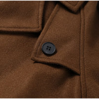 Street Ribbed Woolen Long Coat