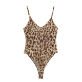 TRAFZA Women's Summer Fashion Leopard Print Jumpsuit
