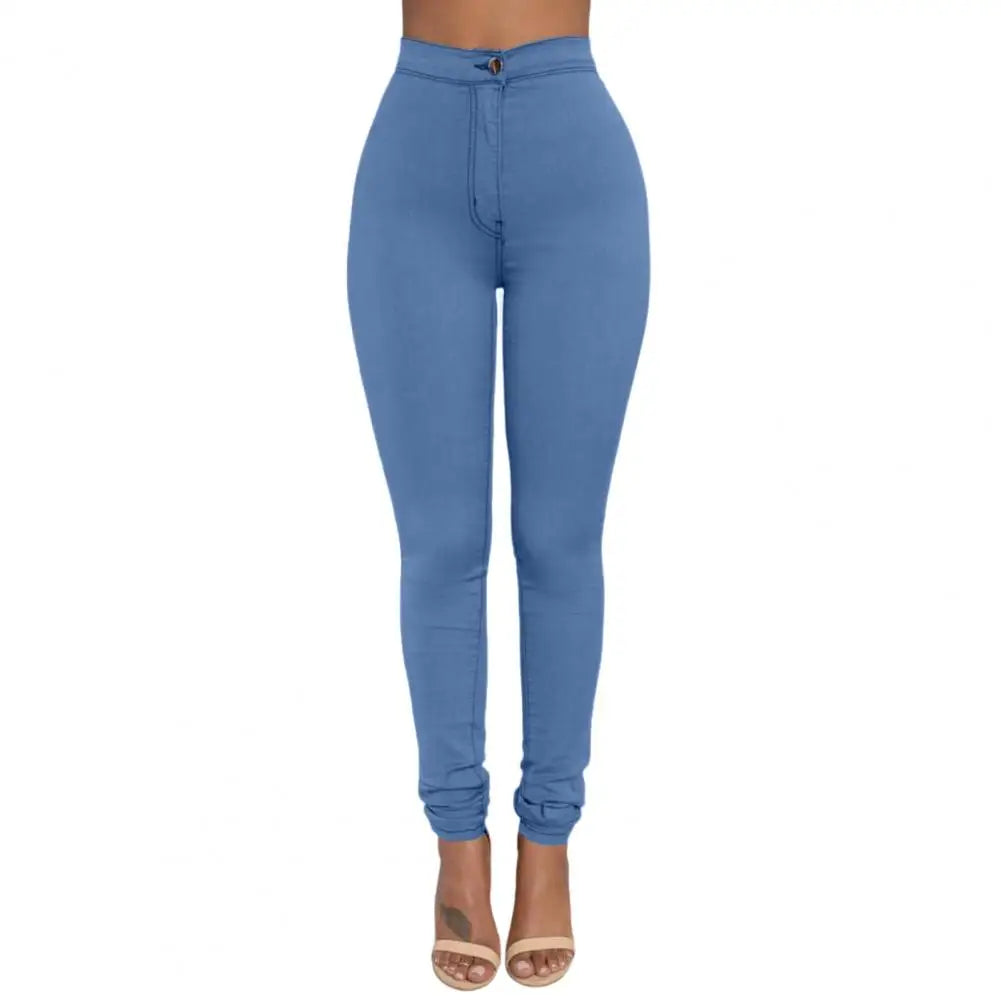 Slim Women Leggings High Waist Pockets