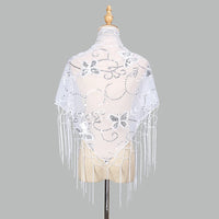 Elegant Sequins Triangle Scarf Fashion Lace