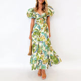 Elegant Floral Cutout Summer Dress