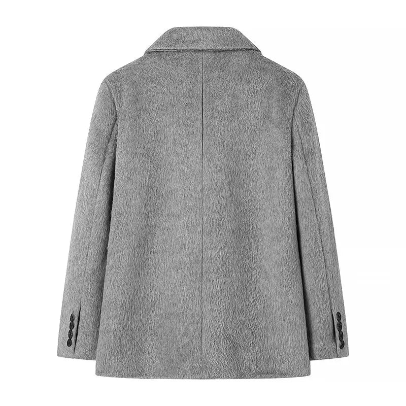 Streetwear Long Hairy Shaggy Blazer Coats
