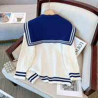 Bow Knit Sweater Pullover Women Long Sleeve V-neck Tops