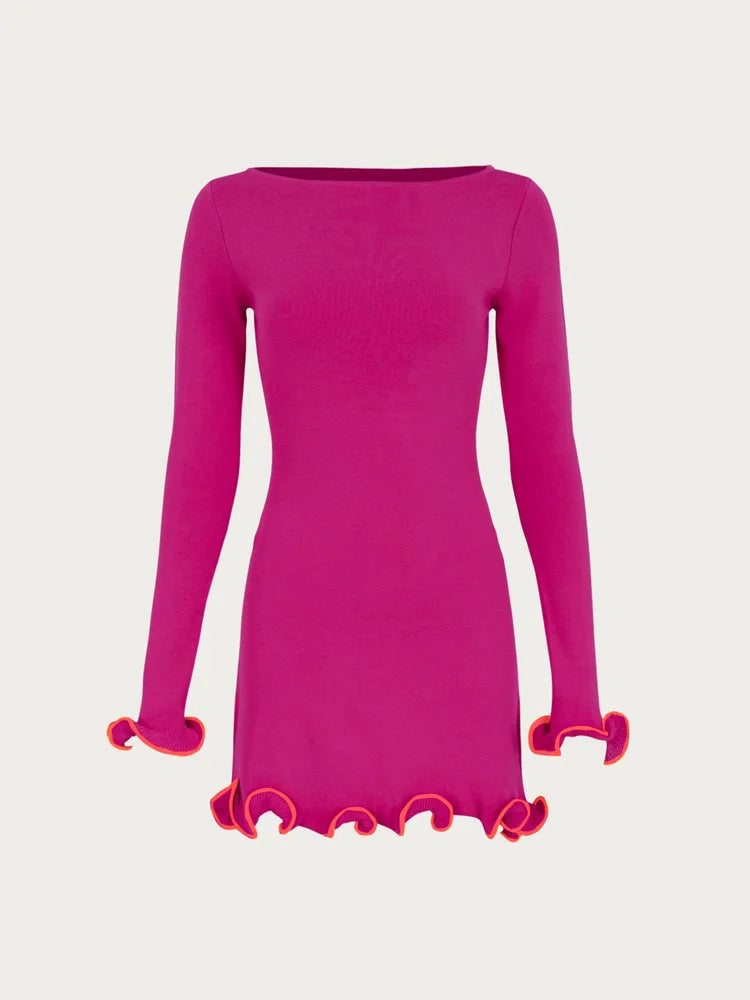 Tossy Fashion Women's Knit Mini Dress