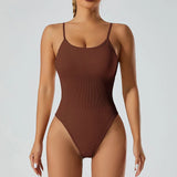 Smooth silhouette activewear jumpsuit