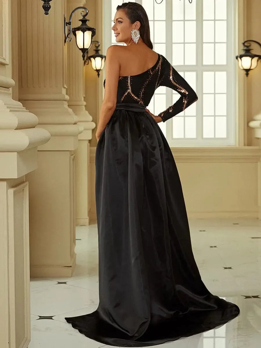 Sparkling sequin cocktail gown