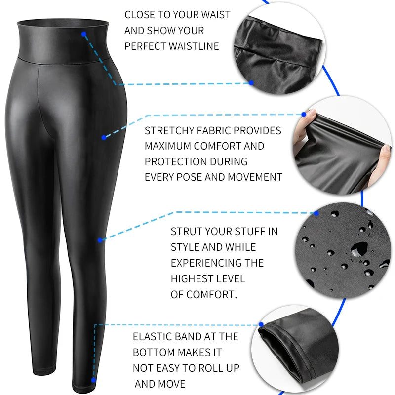 Stylish vegan leather leggings outfit