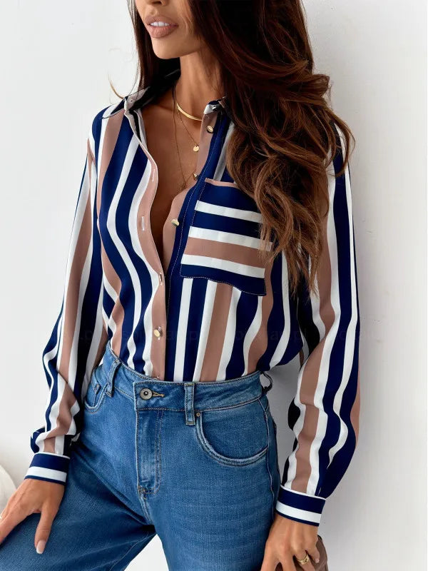 Tailored blouse with collar