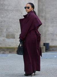 Vintage double-breasted wool coat front view