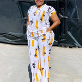 Women’s fashion 2-piece pants and blouse set