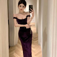 Women's gala velvet dress